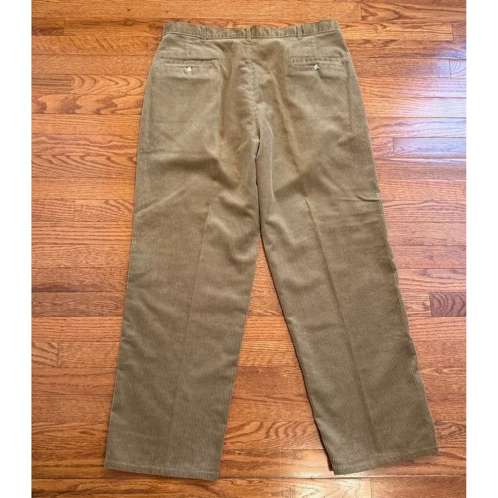 Vintage Polo Ralph Lauren Corduroy Pants Mens 38x30 Brown Pleated Made In USA